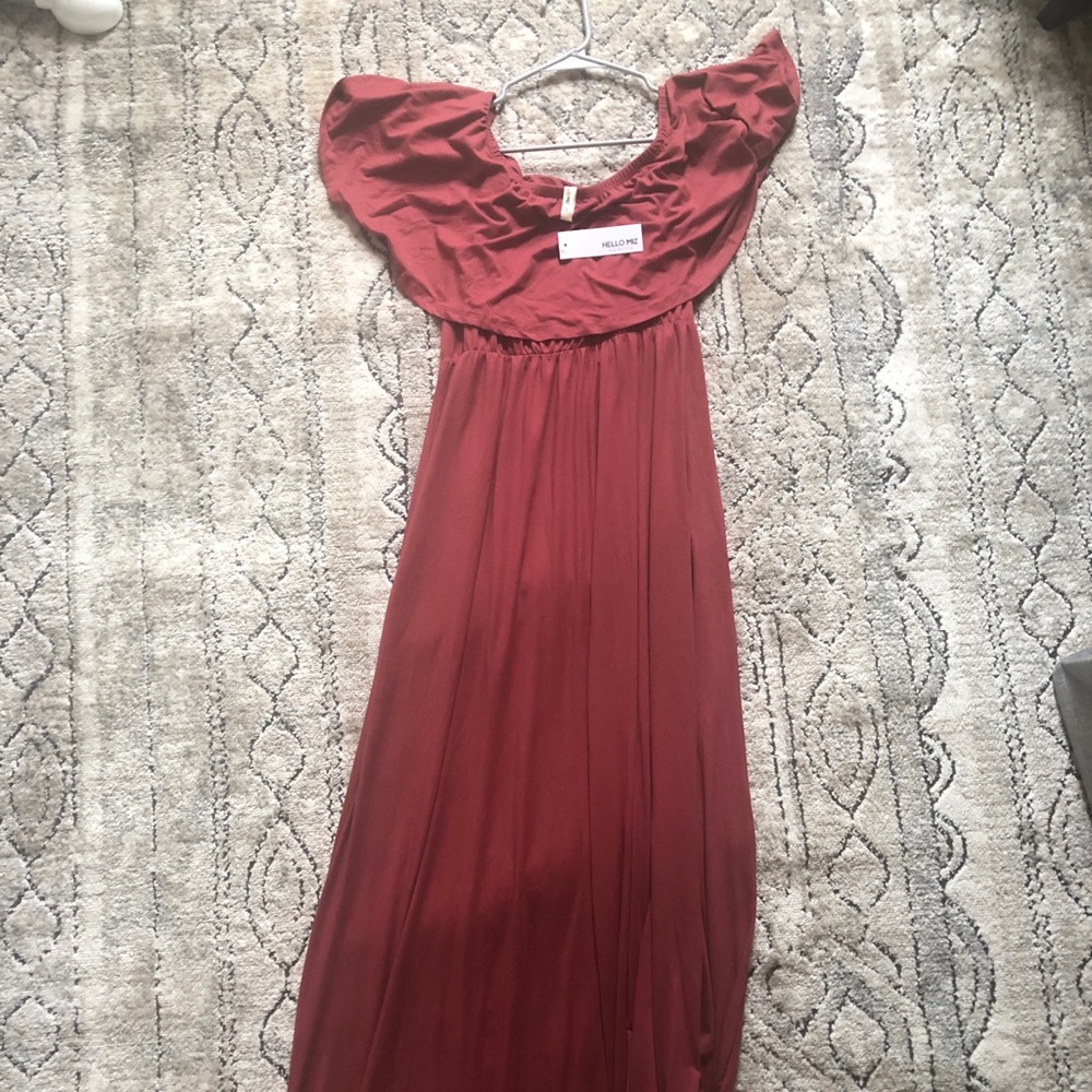 Off the shoulder maxi dress